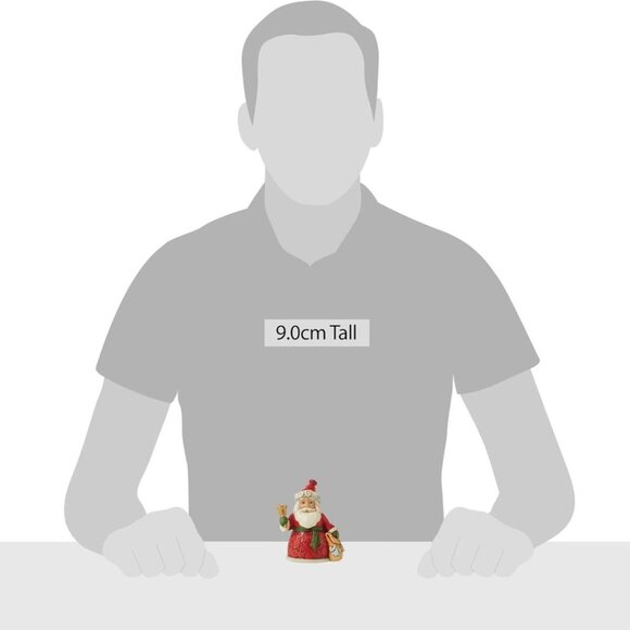 Enesco Jim Shore Heartwood Creek Santa with Bell and Bag Miniature Figurine NEW - Picture 3 of 6